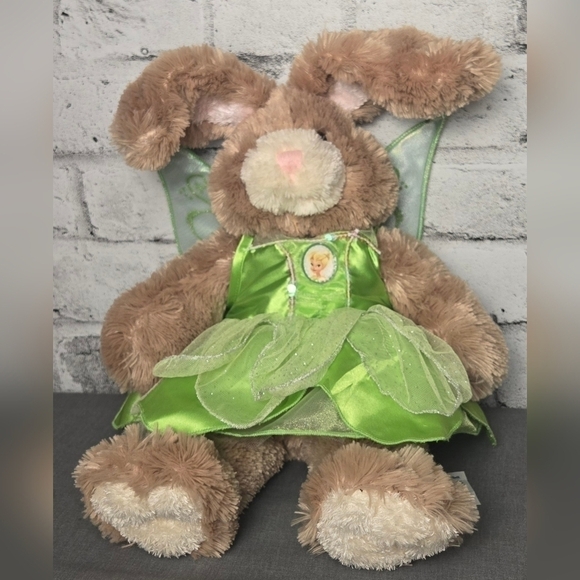 Build-A-Bear Other - Build a Bear Workshop Bunny with Bendable Ears. Comes in a Tinkerbell Dress